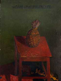 Натюрморт с ананасом, х.м. 1999г. Ерышев В.